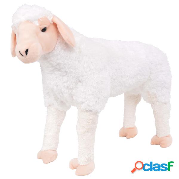 vidaXL Pecora di Peluche Giocattolo Bianca XXL