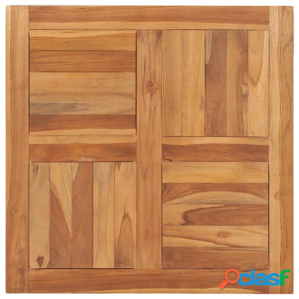 vidaXL Piano del Tavolo in Legno Massello di Teak 70x70x2,5