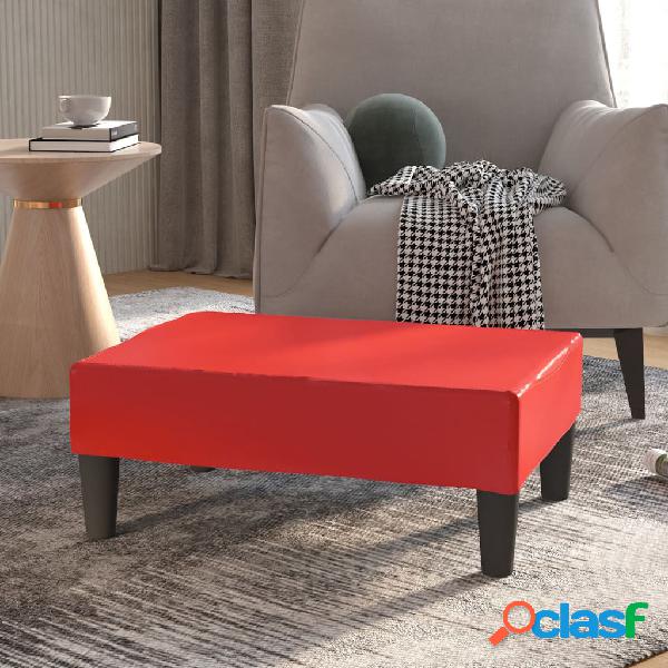 vidaXL Poggiapiedi Rosso 78x56x32 cm in Similpelle