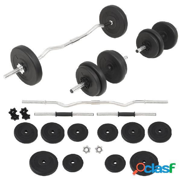 vidaXL Set Bilanciere e Manubri da 30 kg