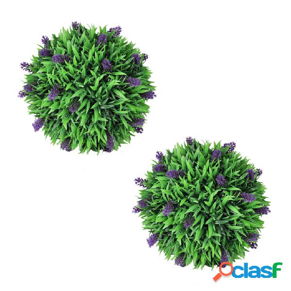 vidaXL Set Palle di Bosso Artificiale 2 pz con Lavanda 30 cm