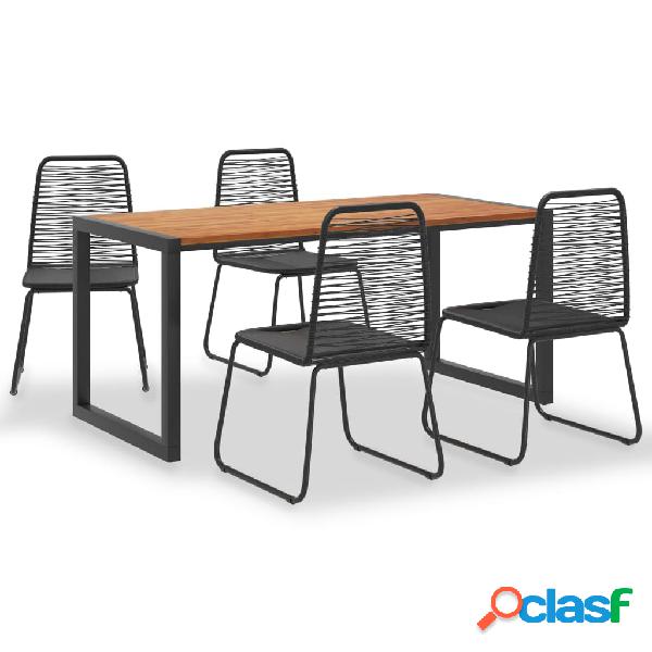 vidaXL Set da Pranzo da Giardino 5 pz in Legno Acacia e