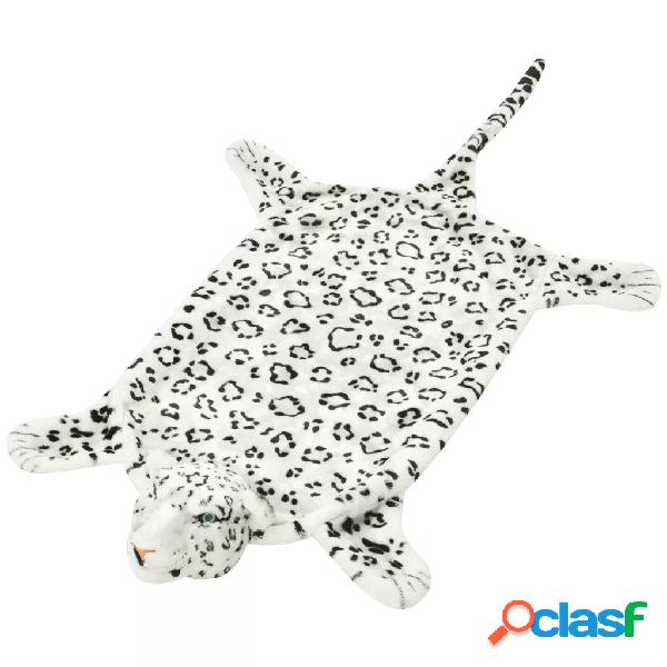 vidaXL Tappeto di Peluche a Forma di Leopardo 139 cm Bianco