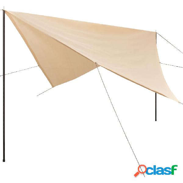 vidaXL Tarp Parasole in HPDE Pali di Montaggio Quadrato 5x5