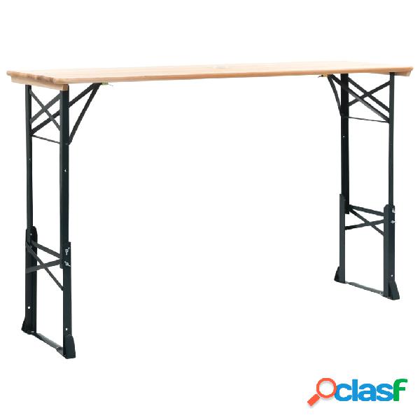 vidaXL Tavolo Birreria Pieghevole 169x50x75/105 cm in Legno