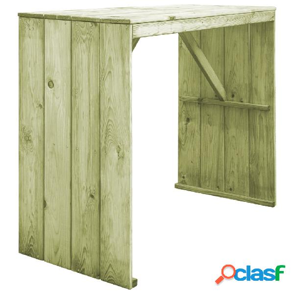 vidaXL Tavolo da Bar 130x60x110 cm in Legno di Pino