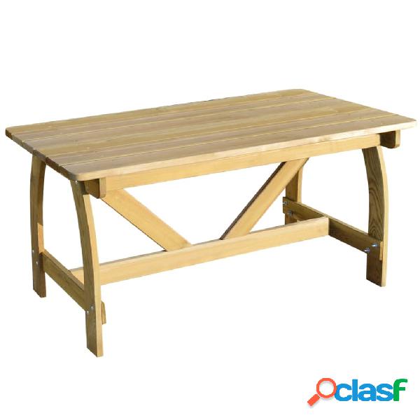 vidaXL Tavolo da Giardino 150x74x75 cm in Legno di Pino