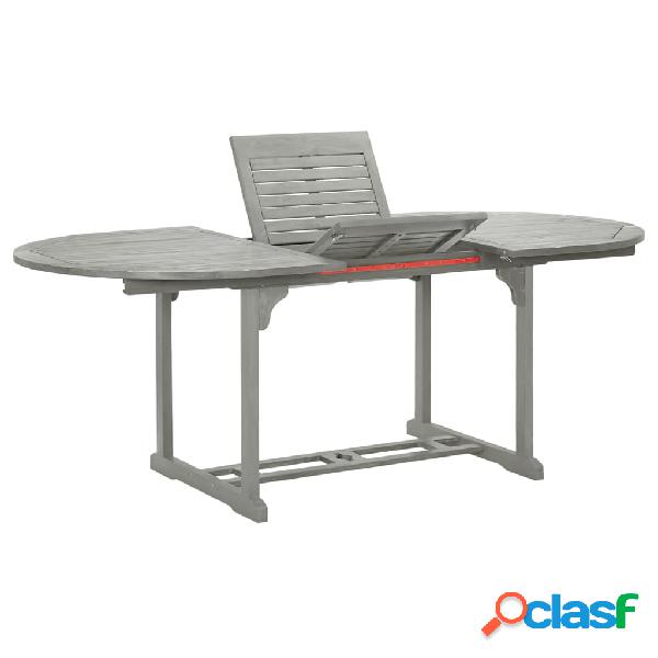 vidaXL Tavolo da Giardino Grigio 200x100x74 cm in Legno di
