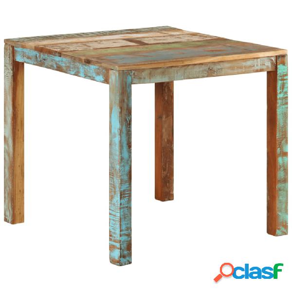 vidaXL Tavolo da Pranzo 82x80x76 cm in Legno Massello di