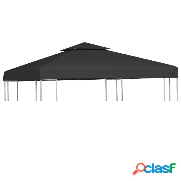 vidaXL Telo di Ricambio per Gazebo 310g/m² Grigio Scuro