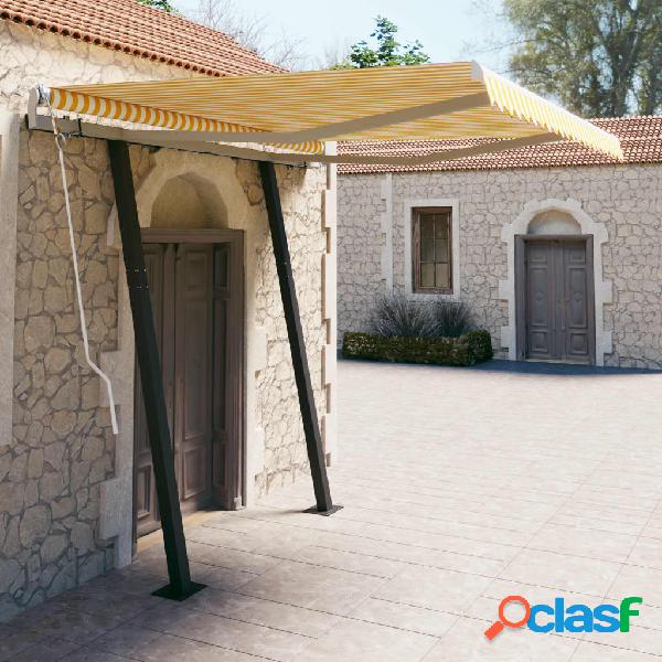 vidaXL Tenda da Sole Retrattile Automatica Pali 3x2,5cm