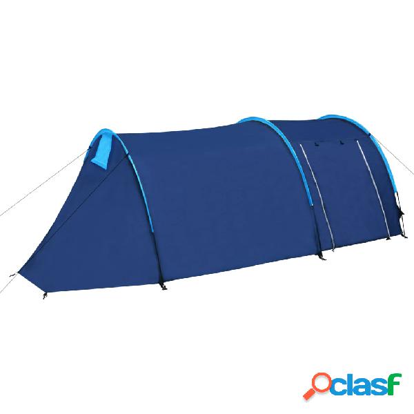 vidaXL Tenda da campeggio per 4 persone blu marino / azzurro