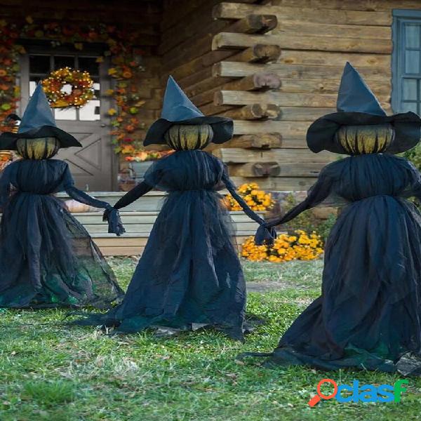 1 PC Halloween Luce luminosa Tre streghe mano nella mano