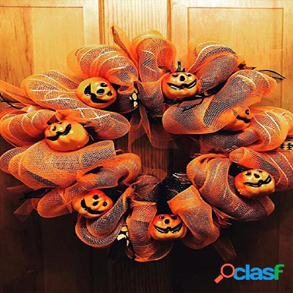 1 PC Horror spaventoso ghirlanda di teschio di zucca