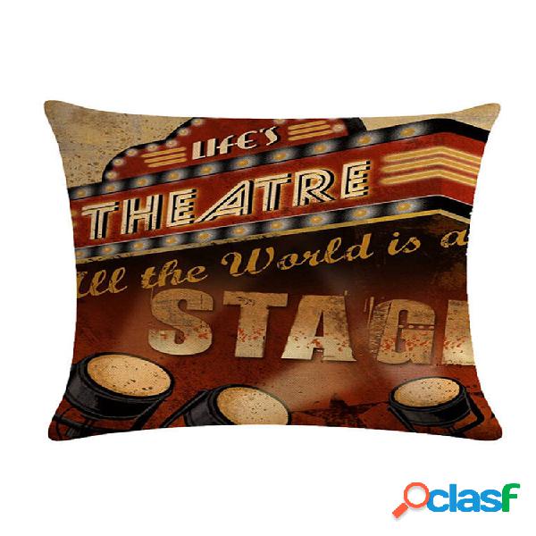 1 PC Vintage Retro Movie proiettore Cinema stampato Fodere