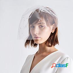 1 strato Antico / Dolce Veli da sposa Veletta con Perle