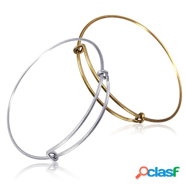 10 / 20Pcs Bracciale rigido avvolgente regolabile