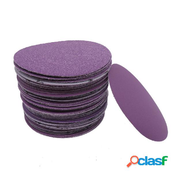 100 pz 4 Pollici 100mm 80 Grana Viola Disco Abrasivo