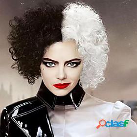 101 Dalmatians Cruella De Vil Cosplay Wigs Middle Part