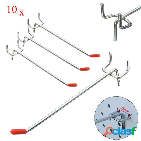 10pcs in acciaio inox display ganci a parete per pannello