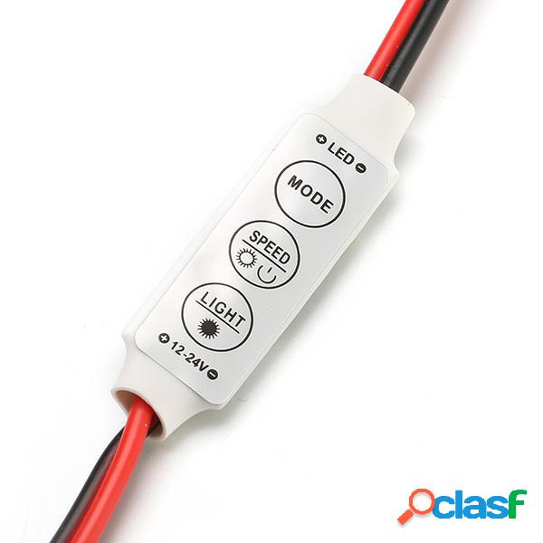 12 ~ 24V 3 Pulsanti Monocromatico Flash strobo luce a led