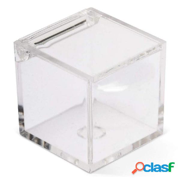 12 SCATOLINE SCATOLE CUBO PLEXIGLASS 5X5 TRASPARENTE PORTA