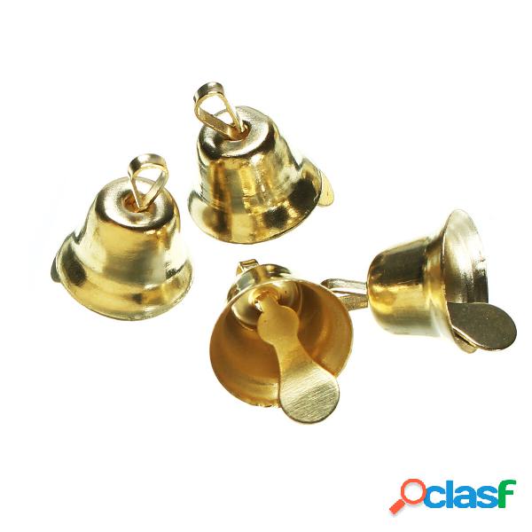 120Pcs Set di campane in metallo Mini anello dorato Campana