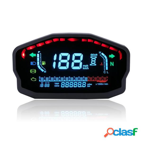 12V 14000RMP Moto Digitale LCD Tachimetro Contachilometri