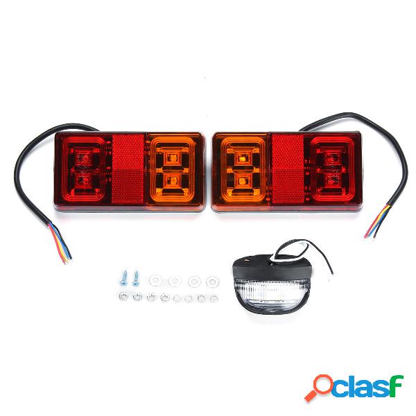 12V 16 LED Fanale posteriore auto 4 LED Licenza Piatto