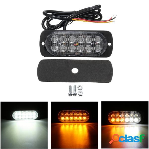 12V-24V 36W 12 LED Spia luminosa lampeggiante per guasto