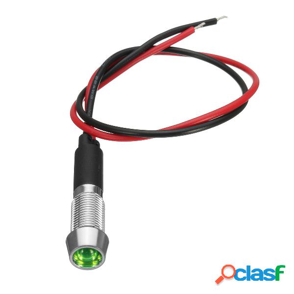 12V 8 millimetri LED indicatore metallo Attenzione pilota
