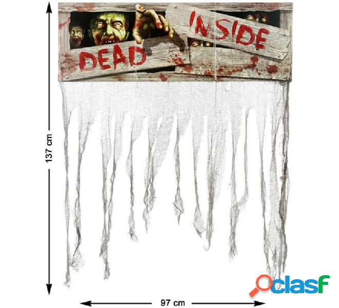 137x97 cm Dead Inside Curtain per Halloween