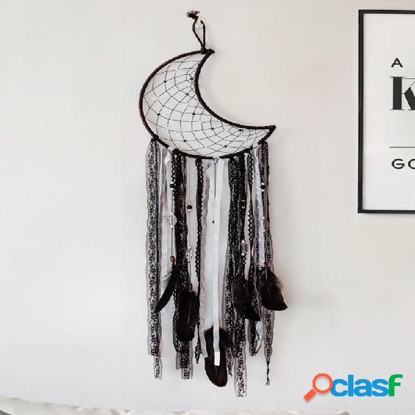 1PC Cotton Black Moon Web Wall Hanging Ornament Decorazione