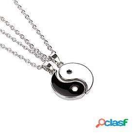 1pair yin yang pendant chain necklace for women or men