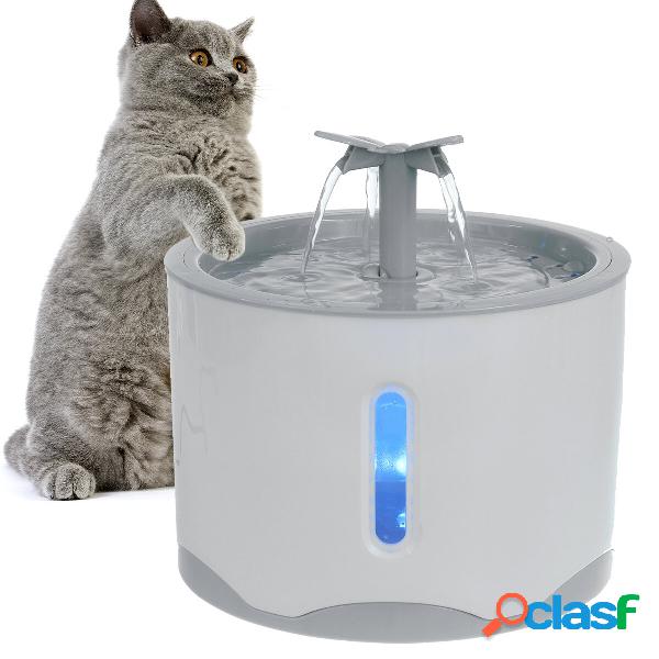 2.6L USB LED Automatico Elettrico Pet Fontana di Acqua Gatto