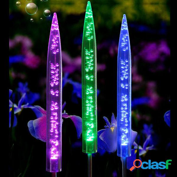 2 pezzi LED solare prato alimentato a luce RGB cambiando