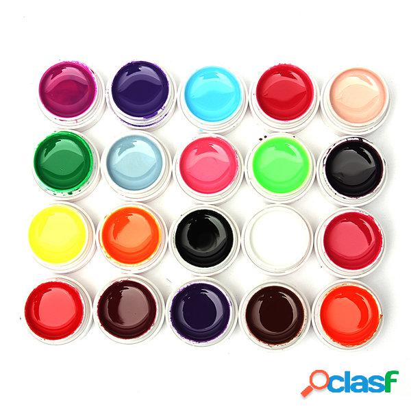 20 miscela colori puri unghie acrilico gel arte uv