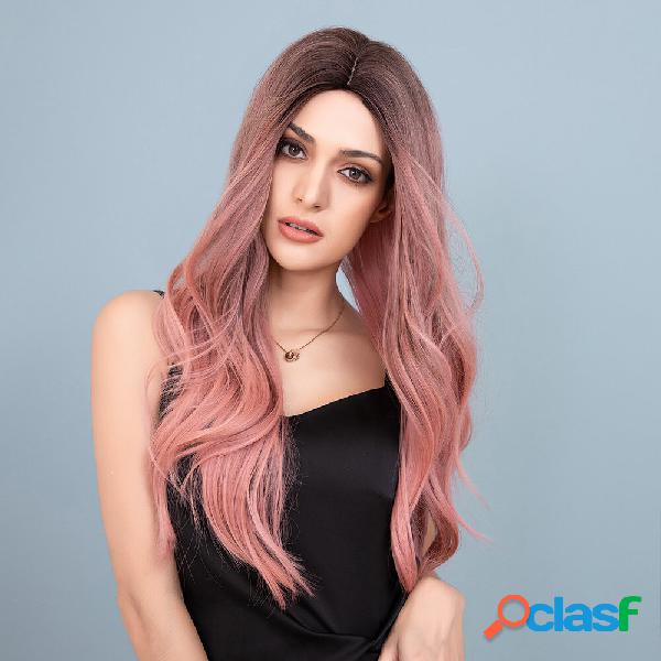 28 Pollici Marrone sfumato Rosa Ricci lunghi Capelli Soft