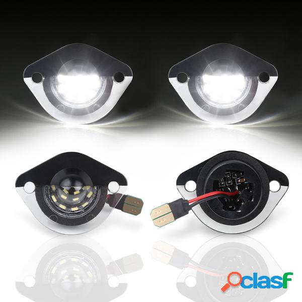 2PCS bianco SMD LED numero di licenza posteriore Piatto luce