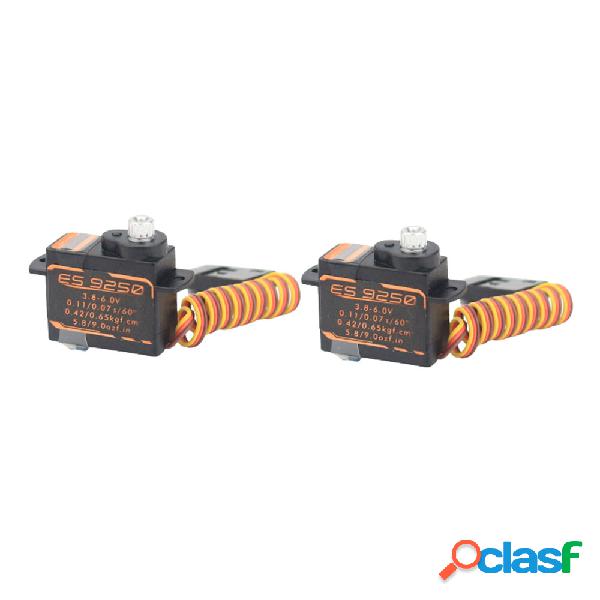 2Pcs Emax ES9250 4.8g Metallo Sterzo Digitale Servo con