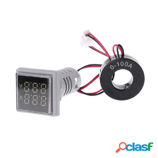 3 pz Bianco Luce AC 60-500 V 0-100 A D18 Quadrato LED