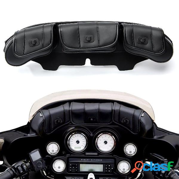 3 tasca con tasca di vento scudo Borsa per Harley Electra