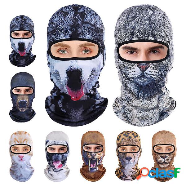 3D Animal Breathable Bicycle Ski Full Face Maschera Cappelli