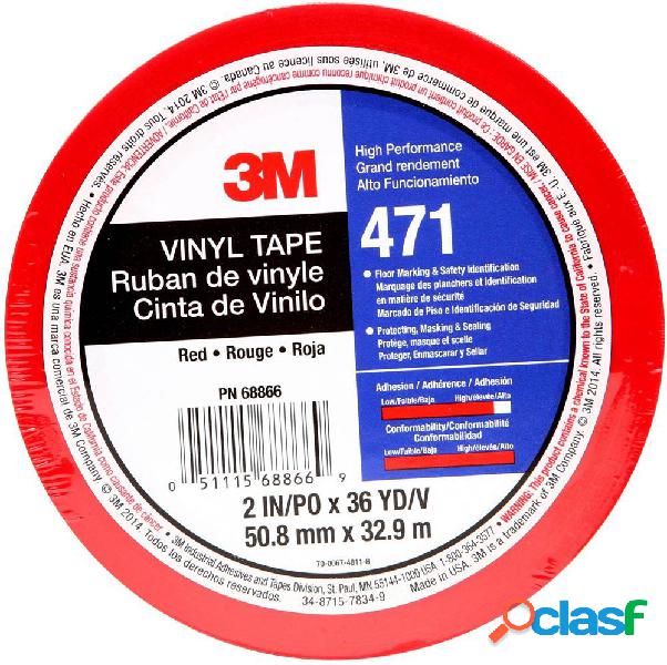 3M 471IW-R50-D Nastro adesivo in PVC Rosso (L x L) 33 m x 50