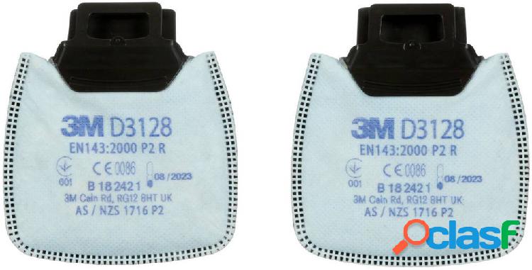 3M Filtro antiparticolato Secure Click P2 R con carbone