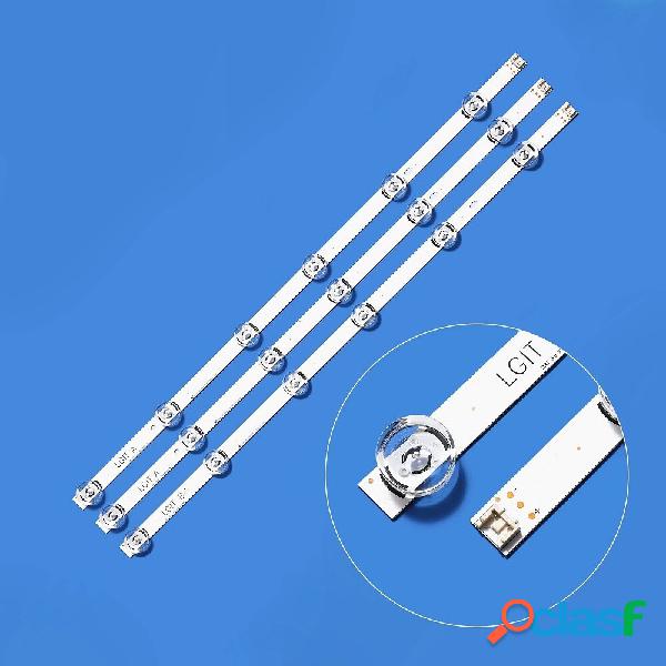 3PCS 6LED 590mm LED Retroilluminazione Strip Bar per LG