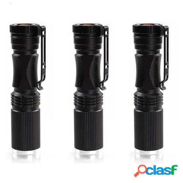 3pcs Meco XPE-Q5 600Lumen 7W zoomable LED torcia elettrica