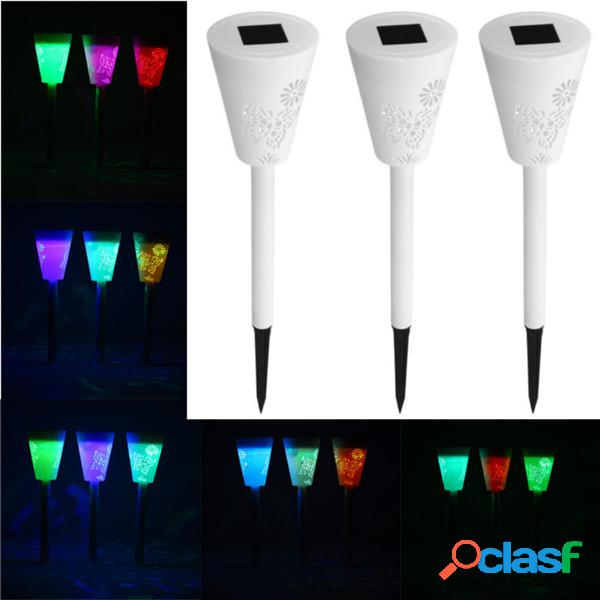 3pcs solare Controllo luci RGB dimmerabile LED Night Light