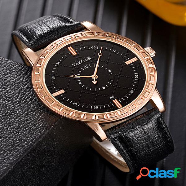 4 colori acciaio inossidabile PU uomo vintage Watch