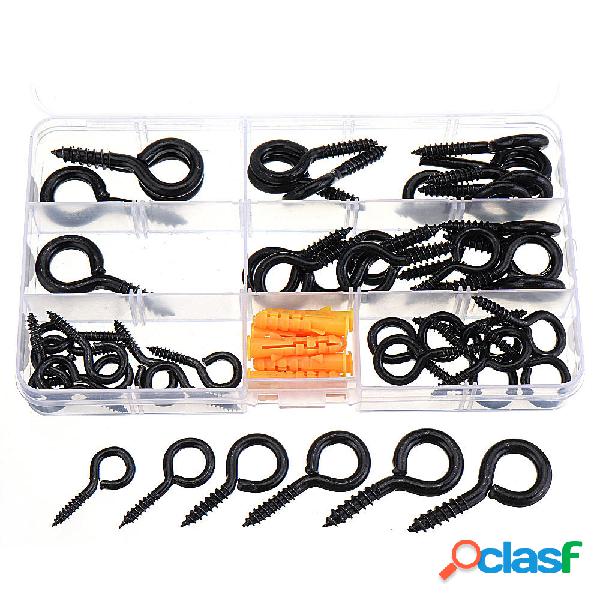 44Pcs Vite Occhi zincati con filettatura autofilettante